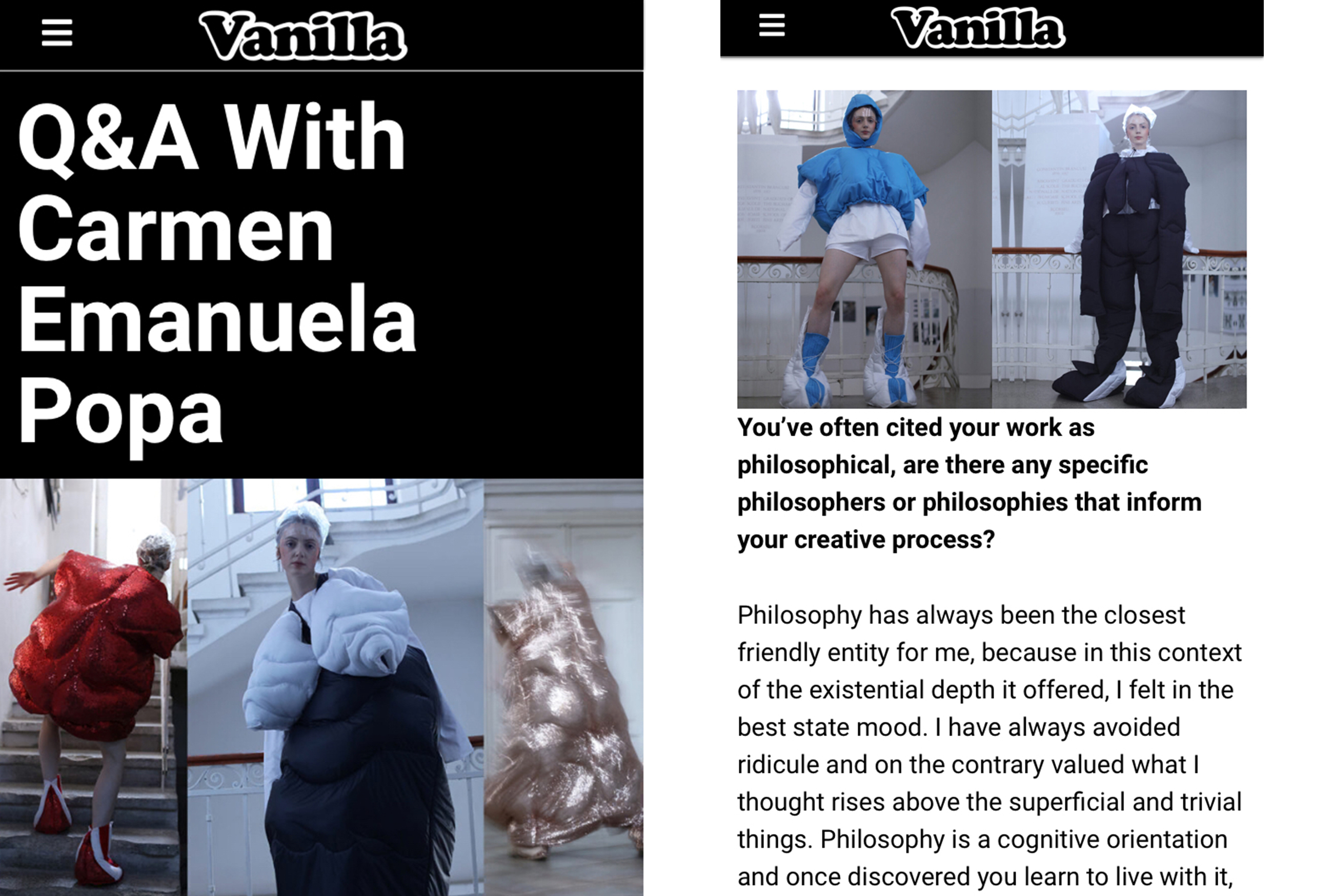 Q And A With Carmen Emanuela Popa The Vanilla Issue